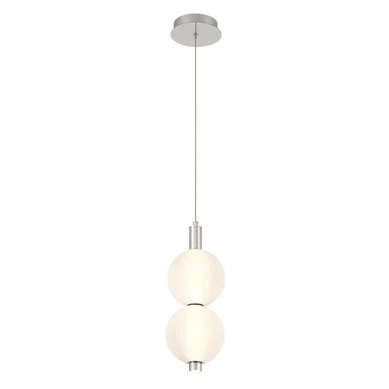 Niska cena Mała lampa wisząca Palams - 2 źródła światła - Polerowany nikiel