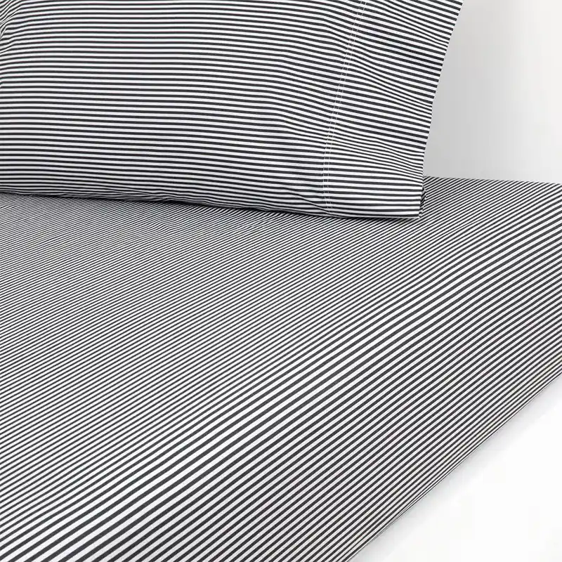 Prześcieradło z gumką Shirting Black White 200 x 200 cm Ralph Lauren Niska cena