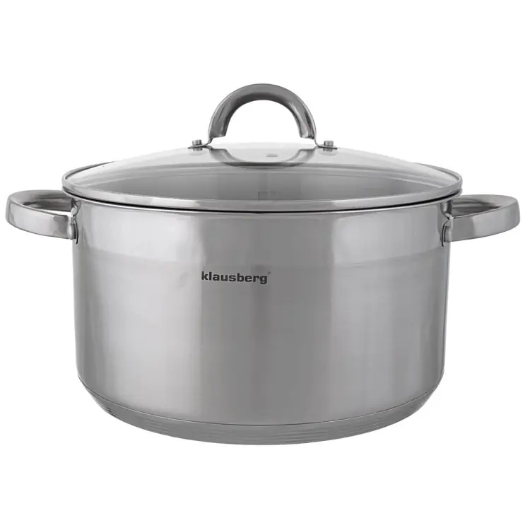 Dostępne od ręki Garnek na indukcję Klausberg KB 7130 14 L stalowy z pokrywką, na gaz