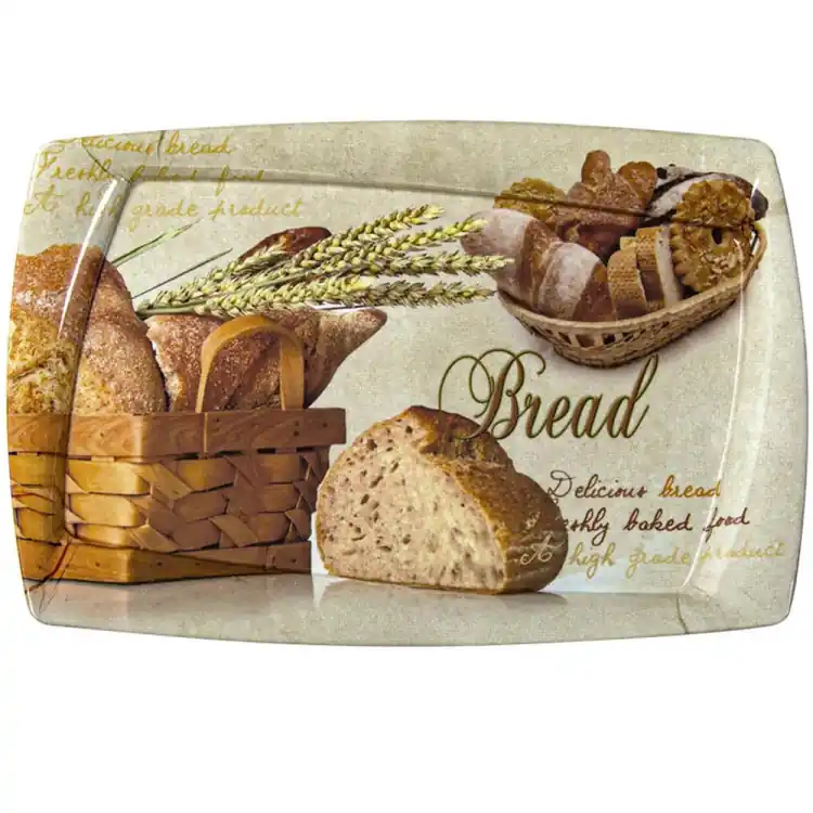 Tacka kuchenna plastikowa prostokątna 37x24 cm wzór chleb Tragar Oferta