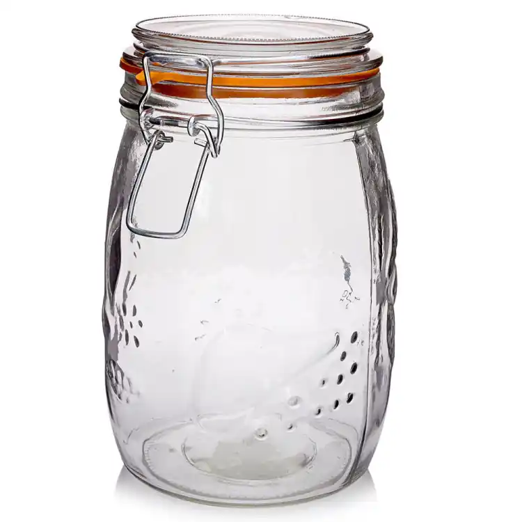 Wyjątkowa oferta Słoik szklany z metalowa klamrą 1500 ml Tragar L6509E