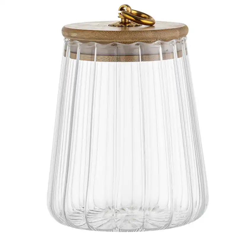 Pojemnik szklany 1000 ml z drewnianą pokrywką Bella Florina 3P 4681 Oferta