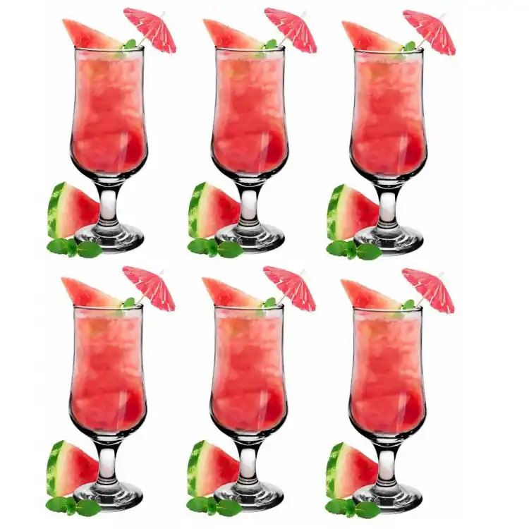 Szklanki na nóżce kieliszki koktajlowe 330 ml pokale do piwa zestaw 6 sztuk Glasmark Super okazja