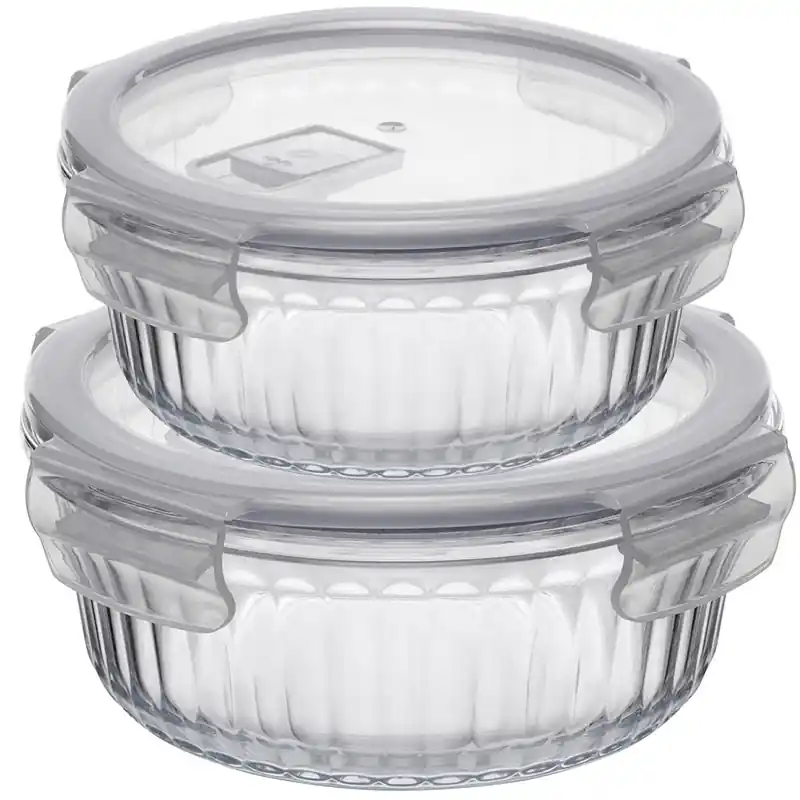 Pojemniki szklane ryflowane Florina Mariet lunchbox 960/650 ML żaroodporne hermetyczne Zamów dziś
