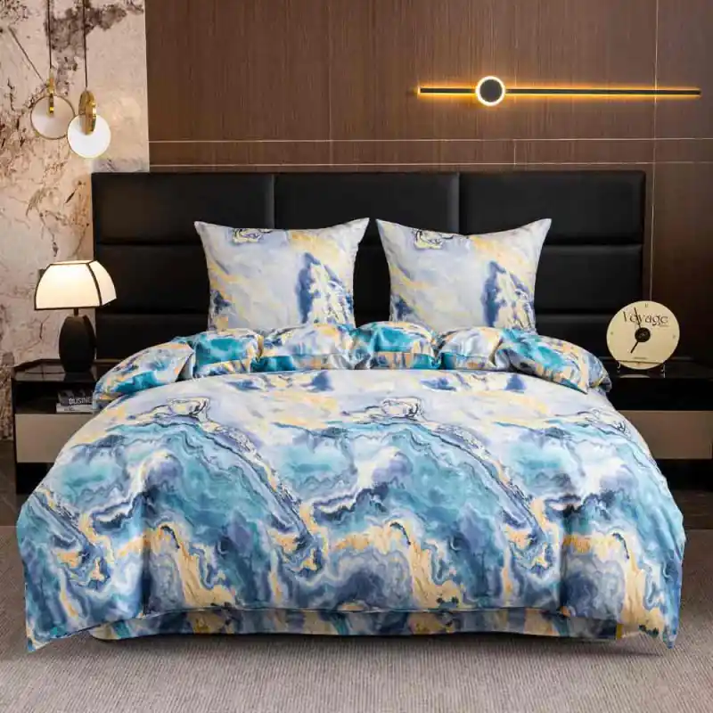Pościel 220x200 bawełna satynowa dwustronna Cotton World gruba 3 części AML 3082 Okazja