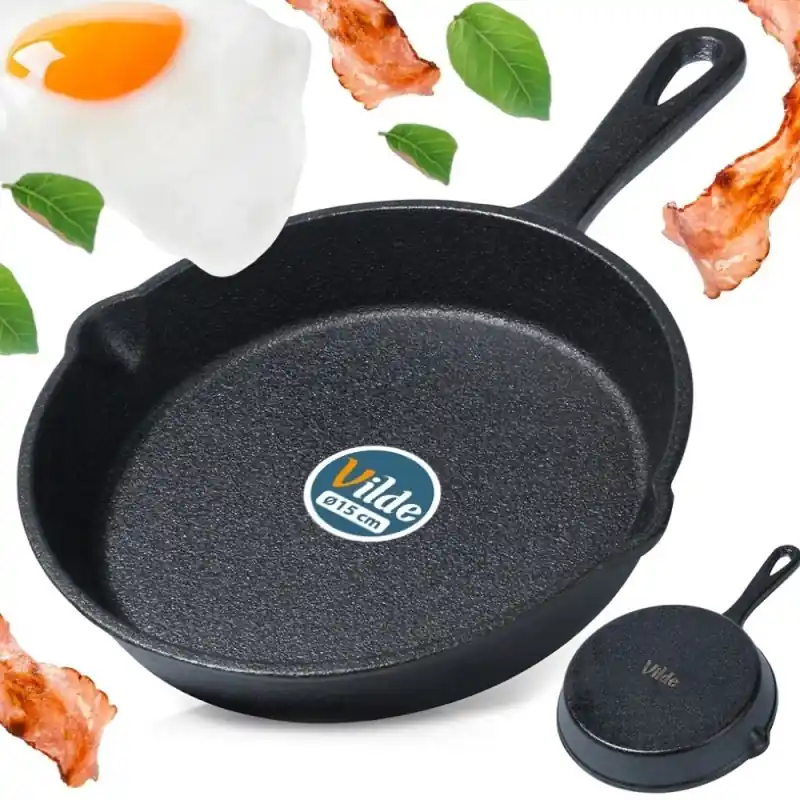 Patelnia żeliwna CAST LINE mała 15 cm na indukcje gaz ognisko Vilde Zniżka