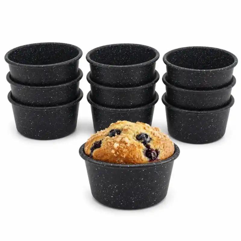 Nie przegap Forma marmurowa do pieczenia babeczek muffinek 8,5x4 cm nieprzywierająca zestaw 10 szt Tragar