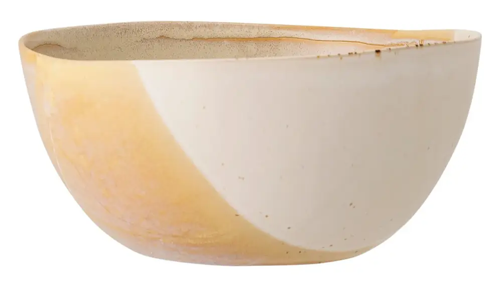 Miska Bloomingville Visisi żółty z kamionki średnica 13 cm Niska cena