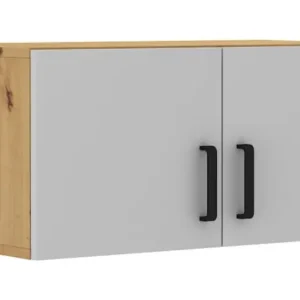 Nowy Nadstawka dwudrzwiowa Stundly 80 cm Dąb artisan/Szary