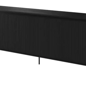 Komoda czterodrzwiowa Trend niska 193 cm z LED Czarna Oferta limitowana