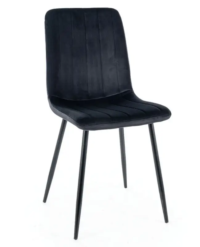 Krzesło tapicerowane Canonles czarny velvet Oferta czasowa