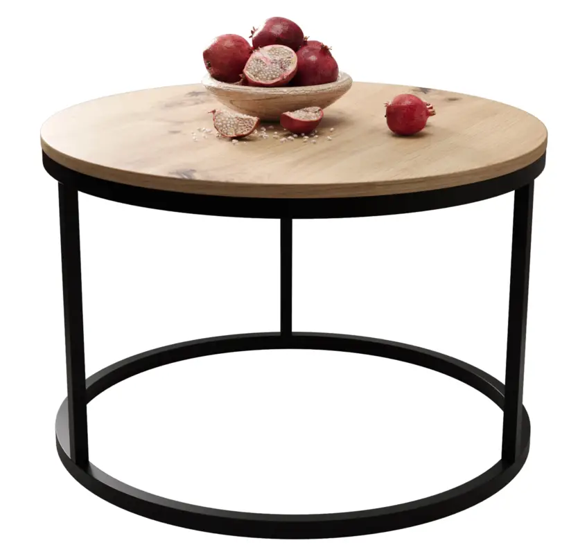 Stolik kawowy Sabello okrągły 60 cm dąb artisan Premium