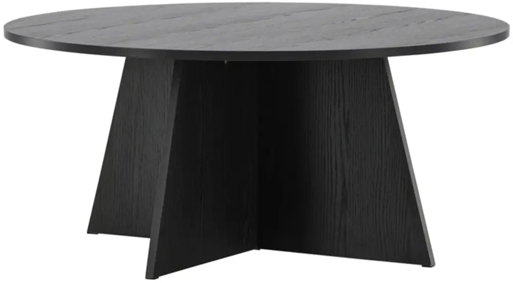 Wyjątkowa oferta Stolik kawowy Quishly okrągły blat 100 cm czarny