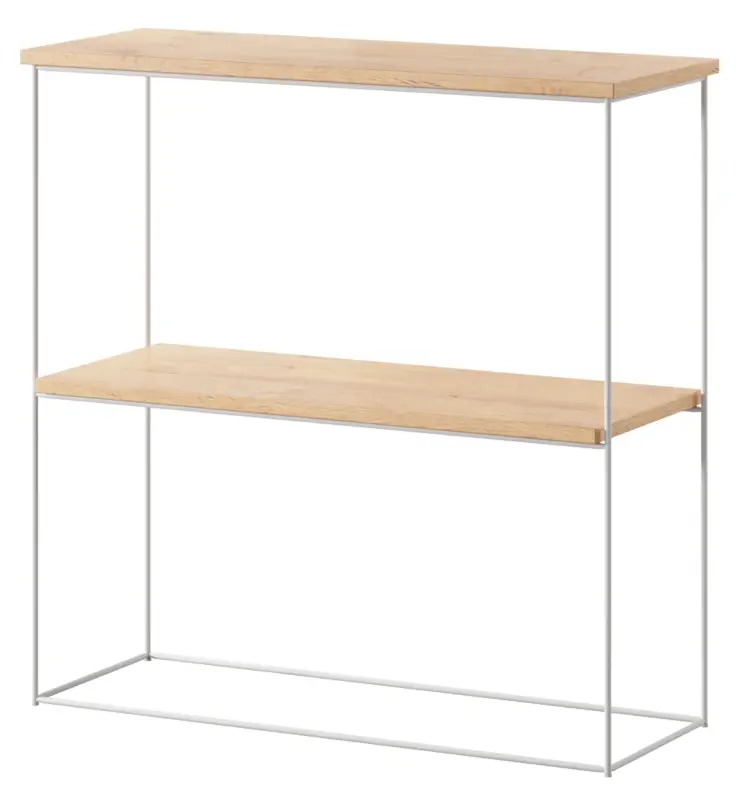 Konsola Toni z półką 80 cm Dąb lancelot z białymi nogami Wyprzedaż