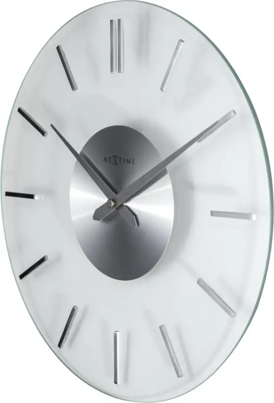 Zegar ścienny Stripe 31 cm srebrny Rabat
