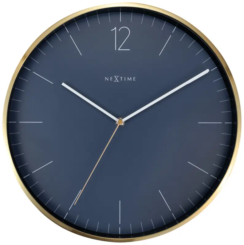 Zegar ścienny Essential 34 cm granatowo-złoty Zamów dziś