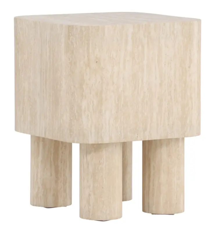 Stolik kawowy Klirou 40x40 cm trawertyn Oferta limitowana