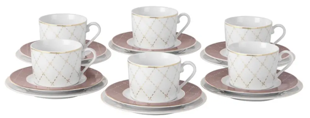 Darmowy zwrot Serwis do kawy porcelanowy dla 6 os. Jenny mokka