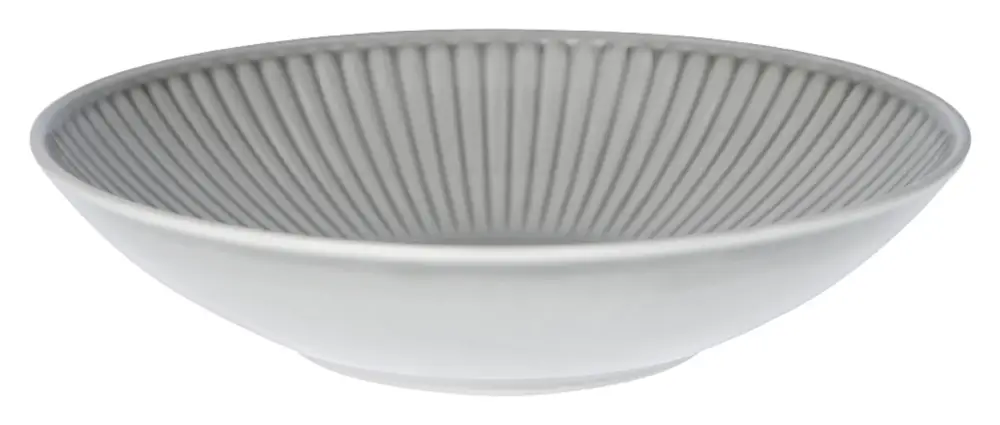 Darmowy zwrot Talerz głęboki porcelanowy Dalia 21,5 cm szary