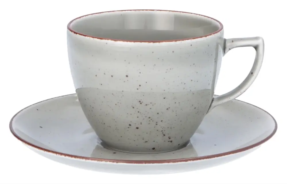 Zestaw 6 filiżanek porcelanowych City szary Nowość