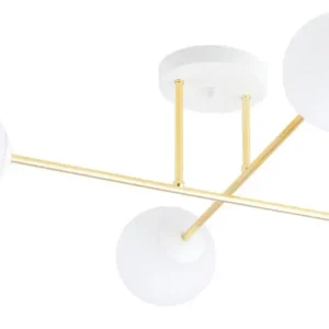 Promocja Lampa sufitowa Magnum x4 biało-złota