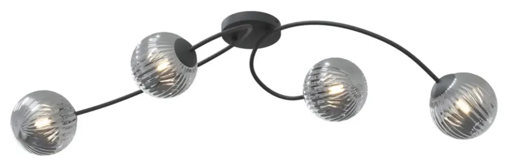 Tylko do końca tygodnia Lampa sufitowa Vibra x4 czarno-szara