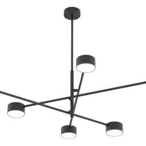 Lampa sufitowa Natsu x6 czarna Bezpieczne zakupy
