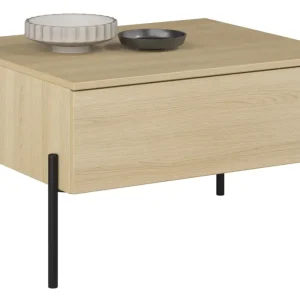 Cena promocyjna Ława kawowa Ore z szufladą 70x60 cm dąb lindberg