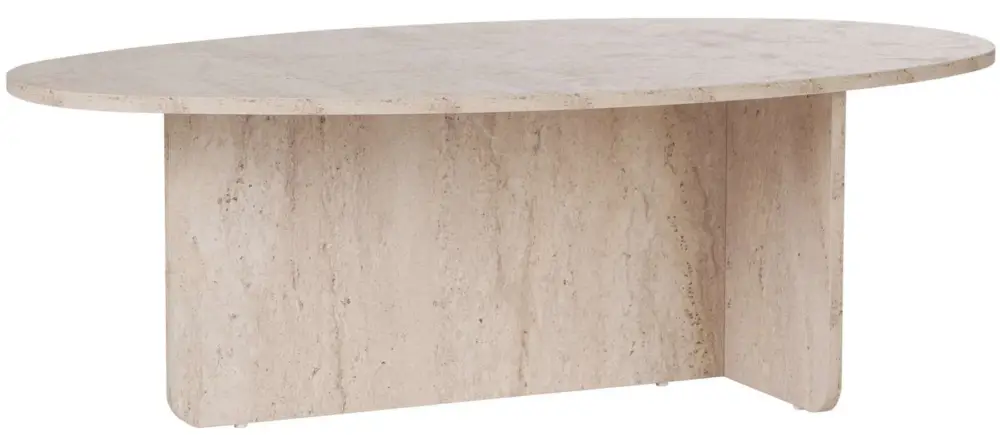 Bezpieczne zakupy Stolik kawowy Orba 120x65 cm trawertyn