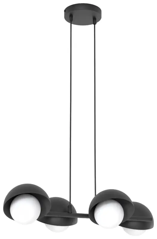 Lampa wisząca Boom x4 czarna Bezpieczne zakupy