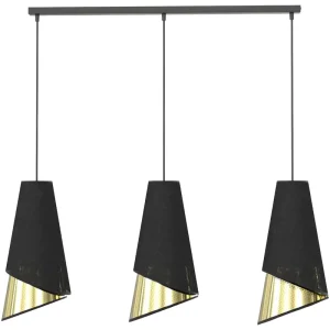 Hit cenowy Lampa wisząca Moda x3 czerń/złoto