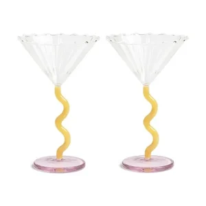 Tani &k amsterdam zestaw kieliszków Coupe Curve Caramel 2-pack