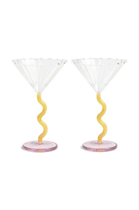 Tani &k amsterdam zestaw kieliszków Coupe Curve Caramel 2-pack