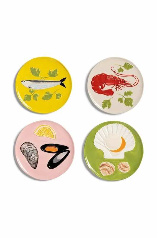 Popularny &k amsterdam zestaw talerzy Plate de la mer set 4-pack