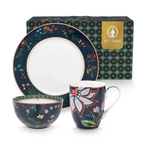 Hit cenowy Pip Studio zestaw śniadaniowy Berry Blues O22 cm / 250 ml 3-packkolor multicolor