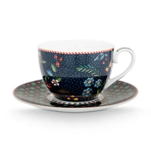 Promocja Pip Studio filiżanka ze spodkiem Berry Blues 280 mlkolor multicolor