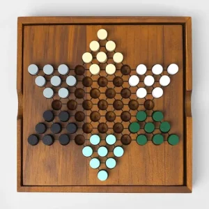 Bezpieczna płatność Luckies of London gra planszowa - chińczyk Chinese Checkers 14 x 26 cmkolor brązowy