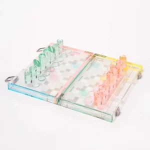 Oferta limitowana SunnyLife szachy i warcaby Mini Lucite Aurora