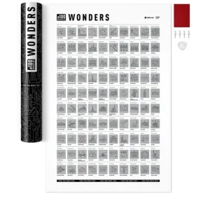 1DEA.me plakat zdrapka #100 BUCKETLIST Wonders Edition Promocja