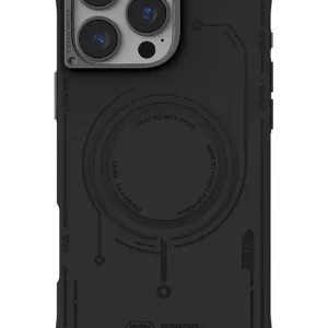 Popularny Skinarma etui na telefon z wbudowanym pierścieniem magnetycznym iPhone 16 Pro Maxkolor czarny SK-2024IPP69-MECHA-BLK