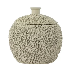Niska cena Bloomingville pojemnik z pokrywką Briar 12,5 x 13 cmkolor szary