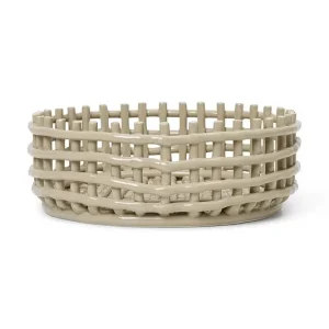Ferm Living kosz na owoce Ceramic Centrepiecekolor beżowy Oferta limitowana