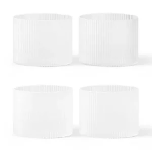 Najlepsza cena ferm LIVING zestaw szklanek Ripple Low Glasses 200 ml 4-packkolor biały