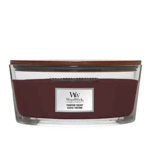 Niska cena WoodWick Phantom Cherry Świeca Elipsa Zapachowa