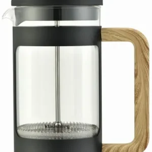 Tylko do końca tygodnia Zaparzacz tłokowy do kawy herbaty drewniany szkło borokrzemowe 600ml