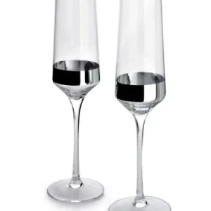Kieliszki do szampana komplet kieliszków srebrnych 220 ml Tylko dziś