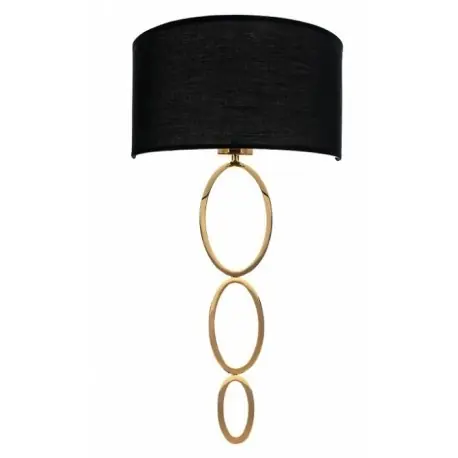 Elegancki złoty długi kinkiet pionowy koła h63cm Wybór klientów