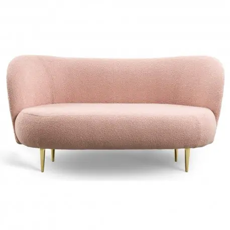 Alessio - sofa 3 osobowa, półokrągła, do salonu, złote nóżki - wybór tkaniny Szybka dostawa