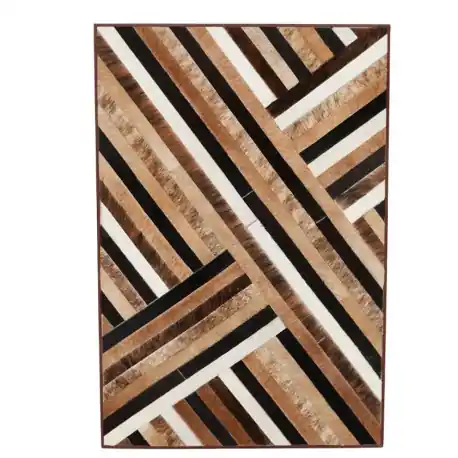 Leather Geometric - Obraz ze skóry scandi boho 77x52 Wybór klientów